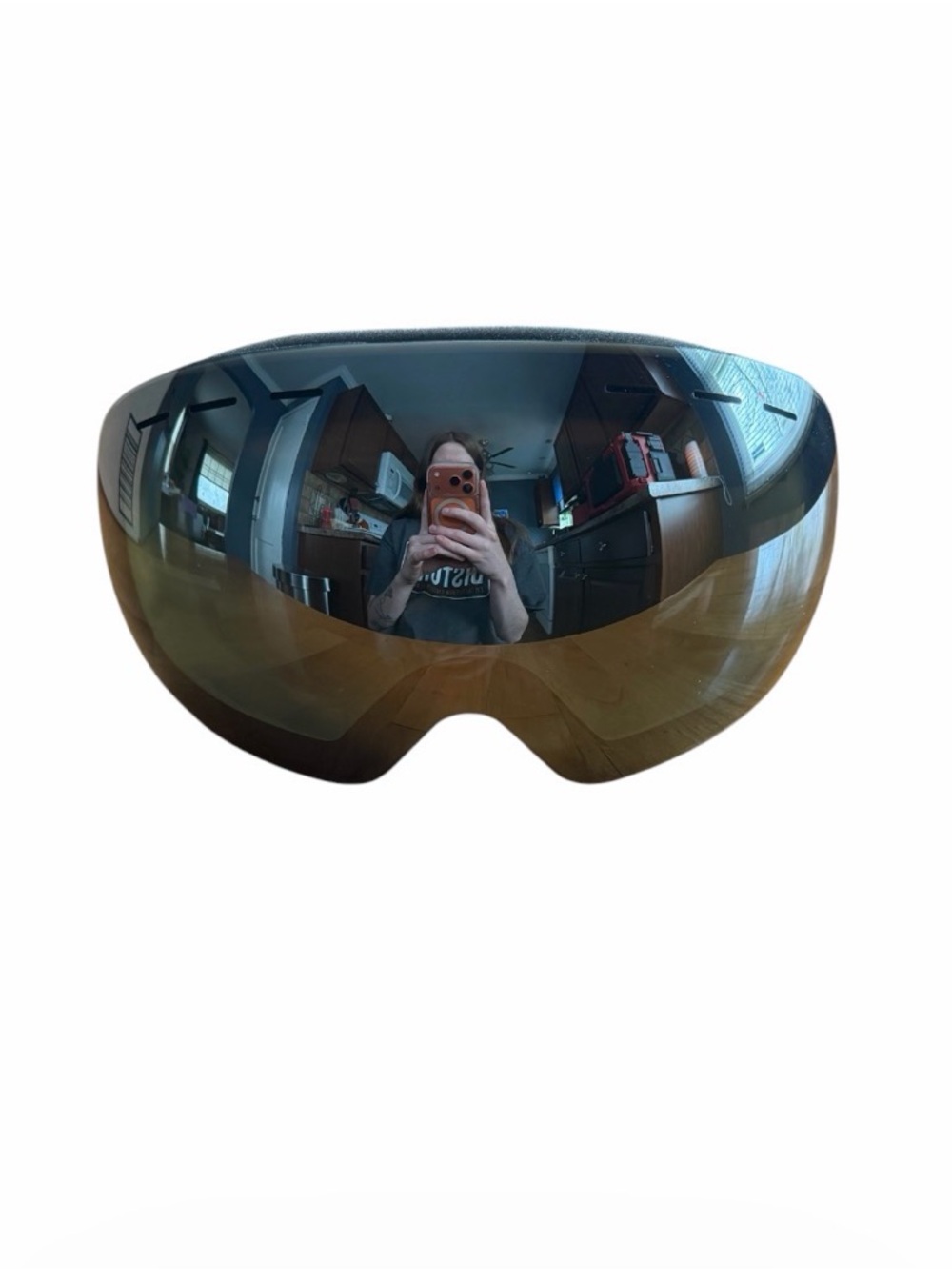 New Unbranded Snowboard Ski Goggles Silver Mirror Lens Adjustable Strap Y2K